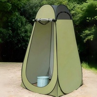 Ensemble de douche de camping portable avec douchette électrique rechargeable, abri de toilette et cabine d'essayage escamotable pour l'extérieur