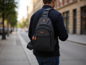 Borsa da petto da uomo in tessuto Oxford con chiusura a cerniera, zaino da viaggio per tutte le stagioni - Product Image 2