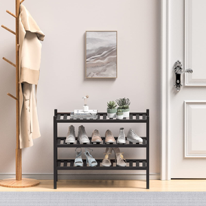 <b>Storage</b> Shelf <b>Shoe</b> Racks Stands Shelves Organizer 3 Tier <b>Shoe</b> Rack Cabinet Bamboo Wooden <b>Shoe</b> Rack Stack for Home - Product Image 2