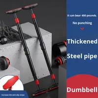 Barre de traction intérieure en acier réglable et verrouillable Barre de traction horizontale murale sans perçage avec jauge de niveau pour la salle de sport à domicile