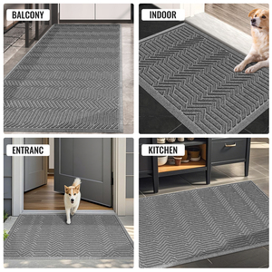 Giá tốt nhất thương mại sọc cửa Mat Non-Slip gân Thảm cuộn cho lối vào nhà cao su không thấm nước có thể giặt đệm khách sạn - Product Image 5