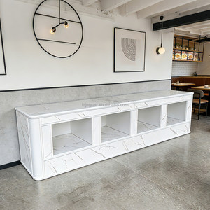 Moderna Estación de Servicio Tipo Buffet de Mármol Independiente con Recipientes para Calentar Alimentos, Mesa de Buffet Resistente para Hoteles, Restaurantes y Cafeterías - Product Image 6