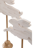 Offre Spéciale Pâques Sculptures Sculptures En Bois Pendentif Lapin Forme Rustique Bois Lapin Courir Lapin En Bois Piédestal Table Décor