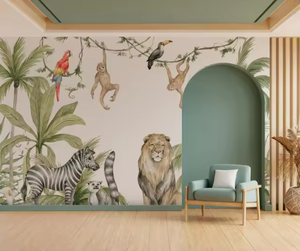 Nuevo Diseño <span class=keywords><strong>de</strong></span> Papel Tapiz 3D, Murales <span class=keywords><strong>de</strong></span> Pared con Aves <span class=keywords><strong>de</strong></span> la Selva Misteriosa y Pavo Real, Decoración <span class=keywords><strong>de</strong></span> Pared para Sala <span class=keywords><strong>de</strong></span> Estar, Arte Mural <span class=keywords><strong>de</strong></span> Lujo, Papel Mural - Product Image 3