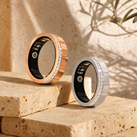 Bague connectée en acier inoxydable pour homme - Suivi d'activité IP68, moniteur de santé, fréquence cardiaque, suivi du sommeil, contrôle gestuel, chargement magnétique