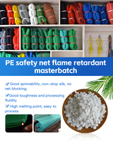 Qibo PE mélange maître ignifuge 5000S qualité PE filature et autres plastiques Filet de sécurité pour bâtiment ignifuge ignifuge