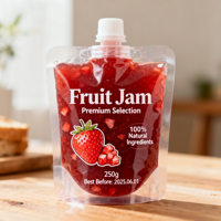 Pochette à bec verseur transparente sans BPA de qualité alimentaire pour bébé, sac d'emballage pour jus et boissons avec buse