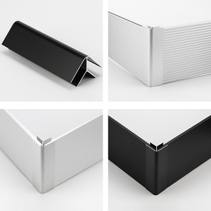 Profilé d'angle de plinthe en alliage d'aluminium, bande de protection intégrée pour armoire de cuisine, accessoires de jointure affleurante et de jointure libre - Product Image 2