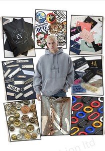 小型MOQ 50個黒クロップドジッパーアップ刺繍パーカーユニセックスフレンチテリーコットン特大スウェットシャツOEMワンストップウェア - Product Image 6