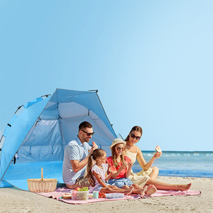 Carpa de Playa de Instalación Rápida Automática, 3 kg, de una Sola Capa, Protección Solar, para Pesca, Camping, Uso en Primavera, Verano y Otoño - Product Image 1