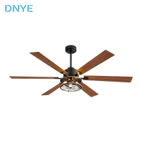Ventilateur de plafond LED industriel de grande taille 72 pouces à télécommande, moderne, haute vitesse, pour entrepôt et atelier intérieur, avec éclairage