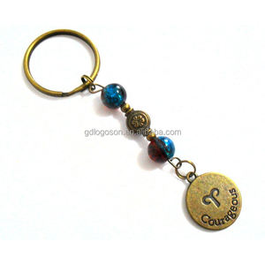 En vrac personnalisé signe du zodiaque porte-clés Cancer Bélier Gémeaux Scorpion Capricorne zodiaque métal émail <span class=keywords><strong>Horoscope</strong></span> porte-clés amis cadeau - Product Image 3