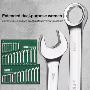 Set Kunci Pas Kombinasi Baja Krom Vanadium Kelas Industri XTXS OEM, Set Kunci Ring dan Ratchet - Product Image 4