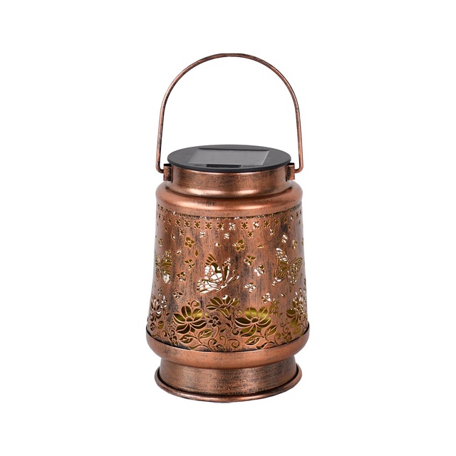 Yanyan Zhejiang China Solar Iron Cut Animal Projection Lantern Outdoor Garden Worker Decorative Colorful Hanging Lamp