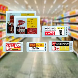 Pantalla E-Ink Esl 2.13" Electronic Shelf Labels (Elabels) 4 Color <b>Black</b> White And Red Yellow Price Tag <b>Display</b> Live Oem Factory - Product Image 1
