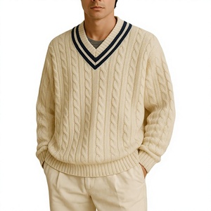 Wholesales Winter Acrylic V-neck <b>Long</b> Sleeved <b>Cardigan</b> Sweater Quick Dry Thickened OEM <b>Men</b> - Product Image 1