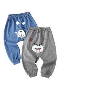 กางเกงขายาวเด็ก ลายสัตว์ถักนิตติ้ง ผ้าฝ้าย 100% ระบายอากาศได้ดี ไซส์ใหญ่ สำหรับเด็กผู้ชายและเด็กผู้หญิง ใส่สบายๆ สำหรับฤดูใบไม้ผลิ - Product Image 2