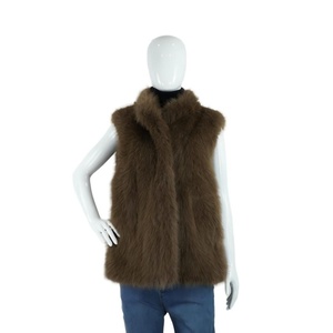 工場卸売 三色展開 レディース フェイクフォックスファー ベスト - Product Image 4