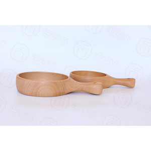 Tazón de Madera de Haya Estilo Japonés con Asa, Tazón Grande para Ensalada, Fruta, Kimchi, Vajilla Ecológica para el Hogar - Product Image 4
