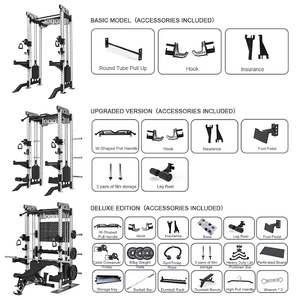 DINUO <span class=keywords><strong>Jaula</strong></span> <span class=keywords><strong>de</strong></span> Potencia Todo en Uno, Sistema <span class=keywords><strong>de</strong></span> <span class=keywords><strong>Poleas</strong></span> para Gimnasio en Casa <span class=keywords><strong>de</strong></span> Acero <span class=keywords><strong>de</strong></span> 3mm <span class=keywords><strong>de</strong></span> Grosor con Múltiples Accesorios y Opciones <span class=keywords><strong>de</strong></span> Pesas (70-120kg) - Product Image 6