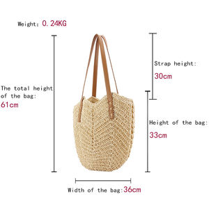 Nouveau évider tissé mode épaule paille <span class=keywords><strong>sac</strong></span> <span class=keywords><strong>pas</strong></span> <span class=keywords><strong>cher</strong></span> paille <span class=keywords><strong>sac</strong></span> fourre-tout décontracté paille tissé femmes <span class=keywords><strong>sac</strong></span> à bandoulière plage <span class=keywords><strong>sac</strong></span> à main - Product Image 6