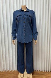 <span class=keywords><strong>Set</strong></span> Coordinato Minimalista da Donna: Cardigan con Colletto a Tacca e Pantaloni a Gamba Dritta, Top in Maglia a Maniche Lunghe - Product Image 4