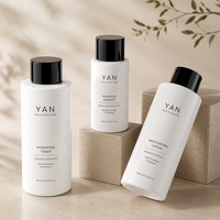 YAN Packaging – Flacon en verre de porcelaine blanc à épaule plate, 100 ml et 120 ml, avec bouchon en plastique noir, pour huiles essentielles, sérums et cosmétiques