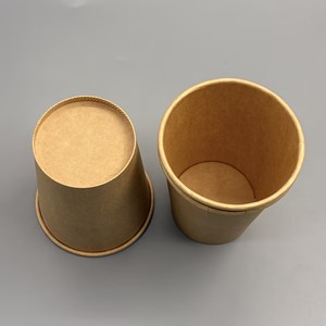 Gobelets en papier kraft jetables empilables, épais et personnalisés pour café et boissons – Vente en gros - Product Image 5