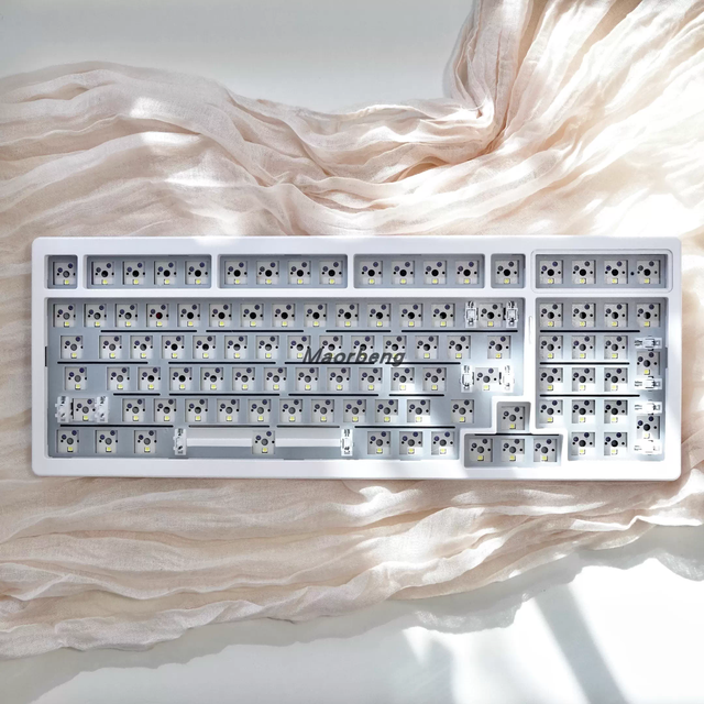 M99 Triple-Mode Mechanical Keyboard Kit with Hot-Swappable Single-Color Backlighting USB Type-C Interface Anti-Ghosting