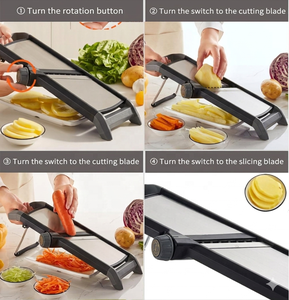 LOVFE Hachoir Manuel Portable Multifonctionnel pour Légumes, Mandoline, Coupe-Légumes pour Salades, Préparation de Repas et Cuisine Fitness - Product Image 5