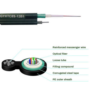 Fabricant de câble auto diélectrique étanche Asu Sm G652D <span class=keywords><strong>Fo</strong></span>, câble à Fiber <span class=keywords><strong>optique</strong></span> 8 12 24 cœurs Gyxtc8S - Product Image 2