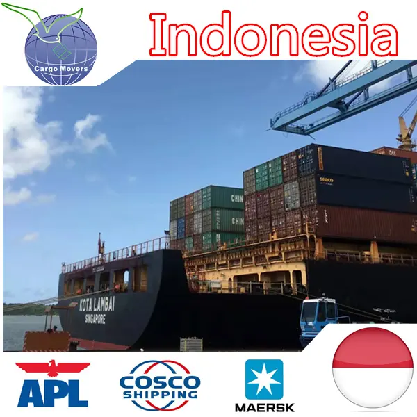 Expédition maritime chinoise bon marché et rapide de Ningbo à jakakajaka, indonésie FCL/LCL EXW FOB CIF 20 pieds 40 pieds