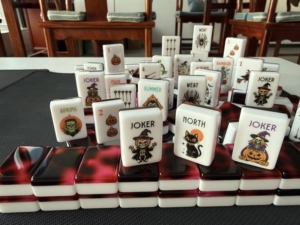 En Stock, Diseño Original, Juego de Mahjong Americano Clásico de Halloween, Color Carey, 160 Fichas, Estándar NMJL, Listo para Enviar - Product Image 6