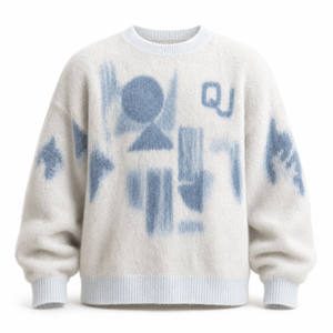 <span class=keywords><strong>Pull</strong></span> en maille de haute qualité, à <span class=keywords><strong>manches</strong></span> longues, à imprimé numérique personnalisé, en gros, pour créateurs, avec fourrure de mohair, style streetwear, marque privée - Product Image 5