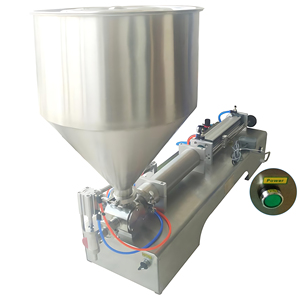 Machine semi-automatique en acier inoxydable certifiée CE pour aliments visqueux (50-500 ml) - Remplisseuse de flacons en verre pour glaces, fromages, sirops et aliments très visqueux - Product Image 6