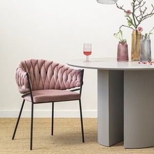 Patas de muebles de metal de lujo moderno con sillón de terciopelo, sillas de tela para apartamento, restaurante, sala de estar, silla de comedor - Product Image 3