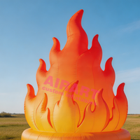 Ballon publicitaire gonflable personnalisé pour extérieur, modèle feu de camp éclairé, flamme de feu artificielle pour décoration