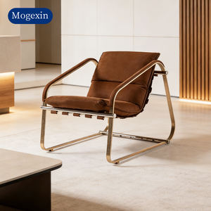 Sillón Chaise Longue Moderno de Lujo para Sala de Estar, Hotel o Villa, Tapizado en Terciopelo, Patas de Metal, Personalizable para Apartamento o Comedor - Product Image 2