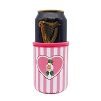 Penutup Kaleng Kustom Motif Kotak-kotak dengan Logo Kustom untuk Pernikahan, Penutup Kaleng Slim, Penutup Kaleng untuk Minuman, Pendingin Kaleng Bir, Penahan Kaleng Stubby, Pendingin Kaleng, OEM