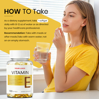 YTBIO Soutien Antioxydant Quotidien Vitamine E Gélules Molles 200UI Formule Peau et Bien-être Marque Privée OEM