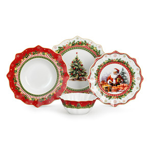 Ensemble de dîner de noël en <span class=keywords><strong>porcelaine</strong></span> cadeau du père noël <span class=keywords><strong>vaisselle</strong></span> assiettes plats céramique nouveaux ensembles de <span class=keywords><strong>vaisselle</strong></span> en <span class=keywords><strong>porcelaine</strong></span> osseuse - Product Image 1
