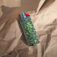 XASMART Étui de protection pour briquet en métal vintage à motif floral, double étui, chromé, fabriqué en Chine