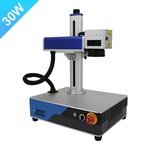 20w 30w Desktop Mini Portable Laser Marker JPT Raycus Fiber Laser Marking Machine For Metal Jewelry Ring