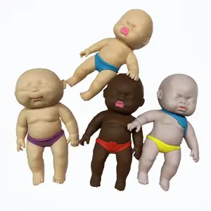 Soododo WJX028 Hot Selling Sandy Squishy Toys Mini Micro Reborn Doll Custom Sleeping Baby Lovely Stretch Stress Relief Toys