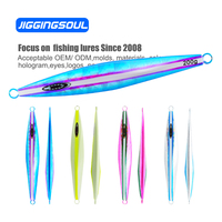 JIGGINGSOUL-RTS-361-200g 260g 300g Permainan Besar tugas berat bercahaya cepat jatuh memancing Jig air asin umpan pancing pantai umpan logam