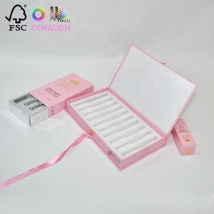 Boîte rigide en carton avec impression personnalisée, feuille d'or, estampage à chaud, LOGO, boîte cadeau cosmétique à fermeture magnétique avec rabat et insert en velours - Product Image 3