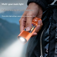 Mini lampe torche OEM en aluminium, rechargeable Type C 1800 mAh, avec crochet magnétique, lumière de travail multi-usage à avertissement rouge, logo personnalisé