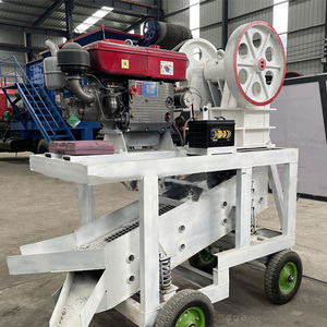 Concasseur à mâchoires mobile portable à moteur diesel de petite taille PE 150 x 250 250x400 200x300 Machine de concassage de pierres - Product Image 3