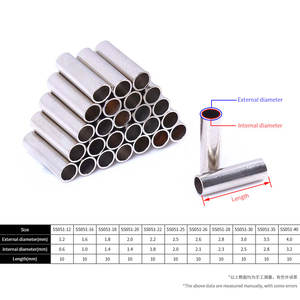 50 Stück/Beutel Edelstahl-Angelschnur-Crimphülsen Kupferrohr Meeresangel-Ausrüstung Angelzubehör Schnurrohr - Product Image 2