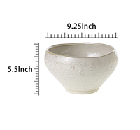 Pot de fleurs en céramique texturée fait main, blanc mat vieilli, pour plantes succulentes, décoration intérieure de table